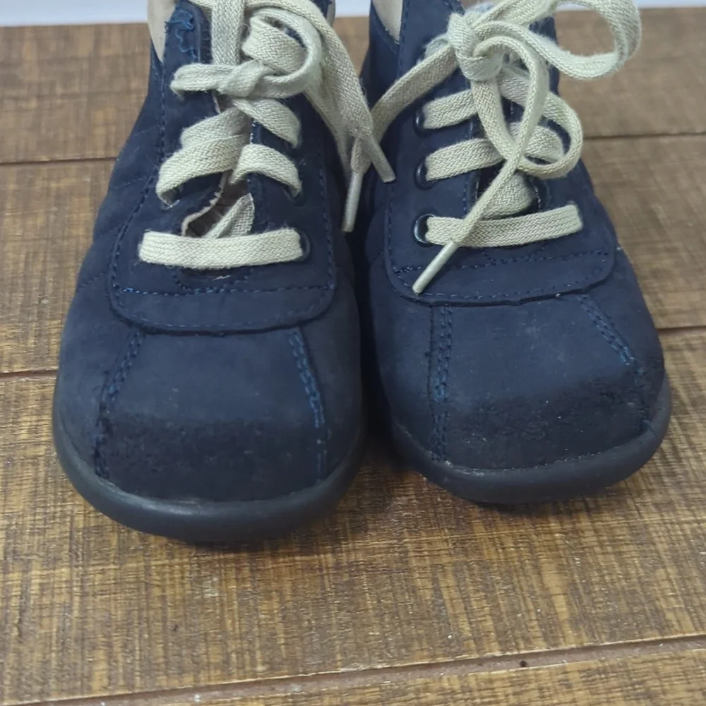 Daumling Leather Kids Navy Blue Ankle Boots
